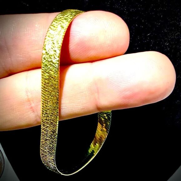 AEU# Exquisite JCM 7” Reversible Gold Vermeil Bracelet - Picture 6 of 12